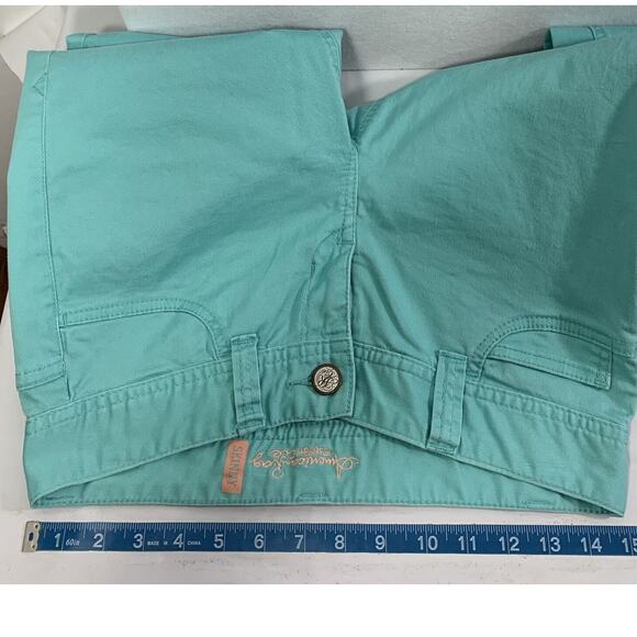 American Rag Cie Jeans Junior Size 7 S Skinny Stretch Blue Green Denim - Picture 5 of 9